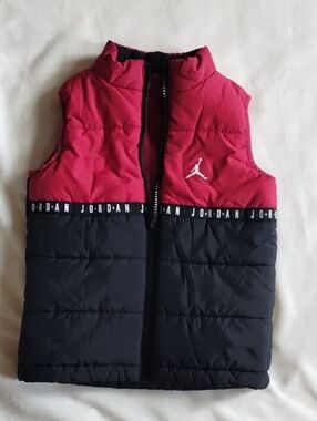Jordan Two-Tone Red and Black Quilted Vest